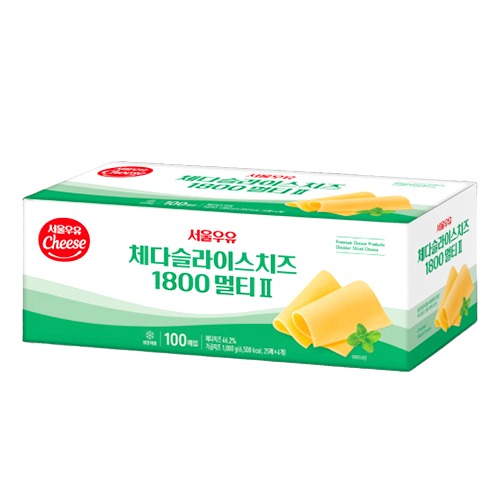 [서울우유] 체다치즈 슬라이스(멀티2) 100매 1.8kg