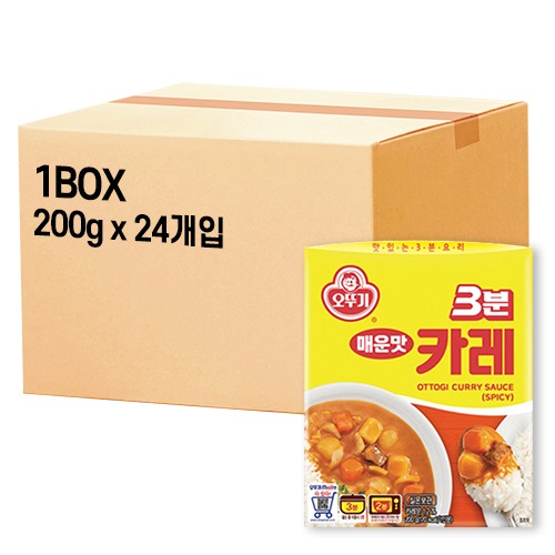 [오뚜기] 3분 카레 매운맛 1박스 (200g X 24개입)